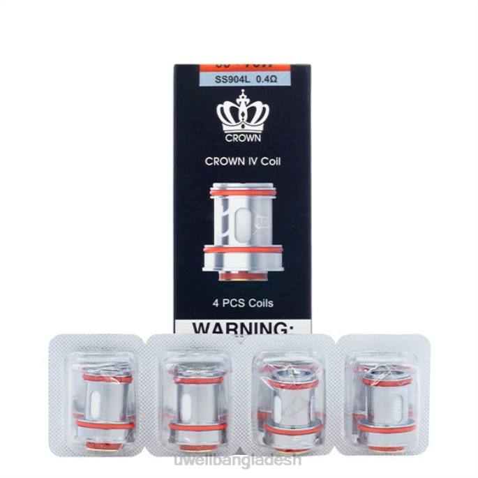 UWELL Bangladesh - UWELL CROWN 4 প্রতিস্থাপন কয়েল (4-প্যাক) ডুয়াল কয়েল 0.2ohm 02PJ182