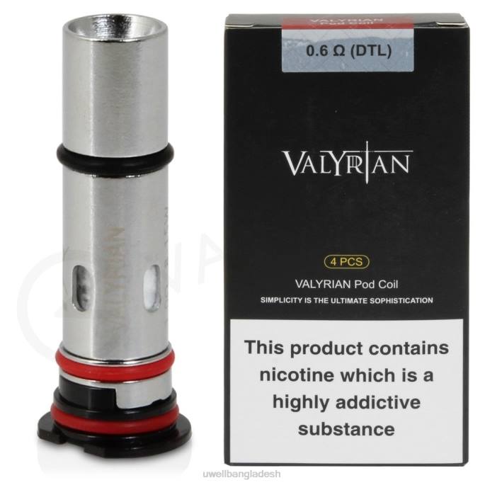 UWELL vape disposable - UWELL VALYRIAN পড প্রতিস্থাপন কয়েল (4-প্যাক) 0.6ohm dtl 02PJ34