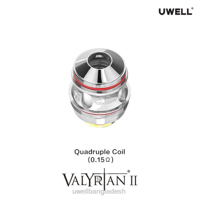 UWELL vape flavours - UWELL VALYRIAN 2 প্রতিস্থাপন কয়েল (2-প্যাক) চারগুণ 0.15ohm 02PJ31